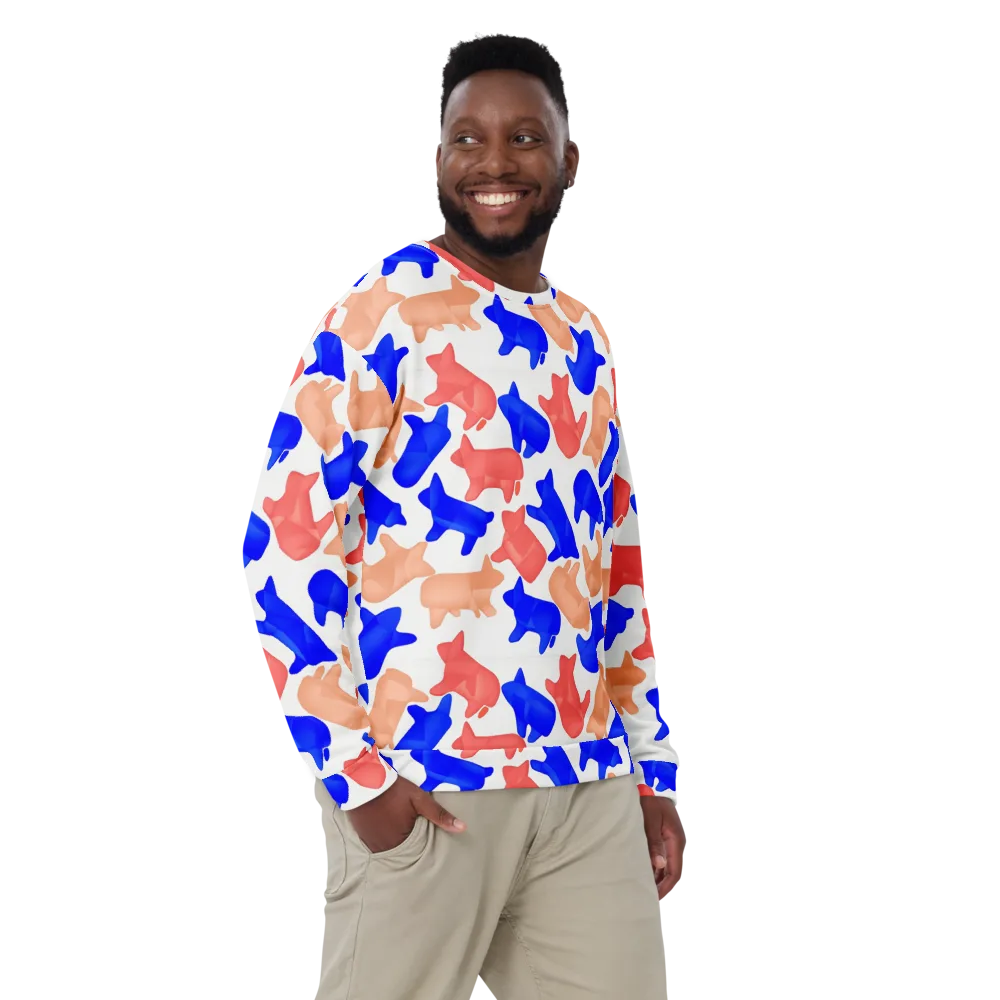 Pop Art Menagerie on Sweatshirt — Front