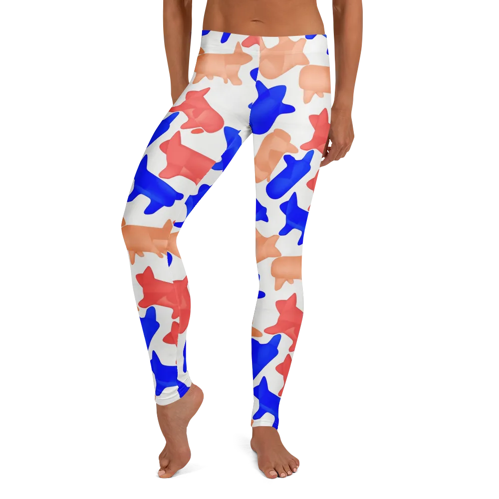 Pop Art Menagerie on Leggings — Front
