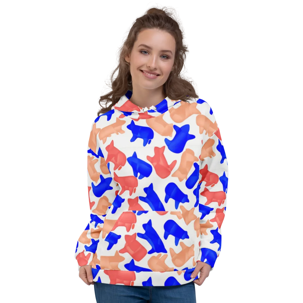 Pop Art Menagerie on Hoodie — Front