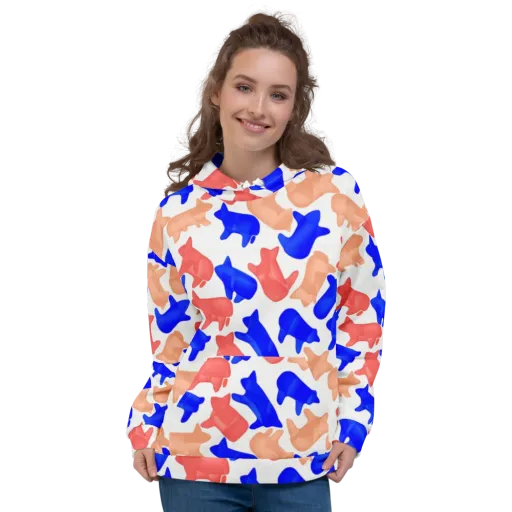 Pop Art Menagerie on a Hoodie