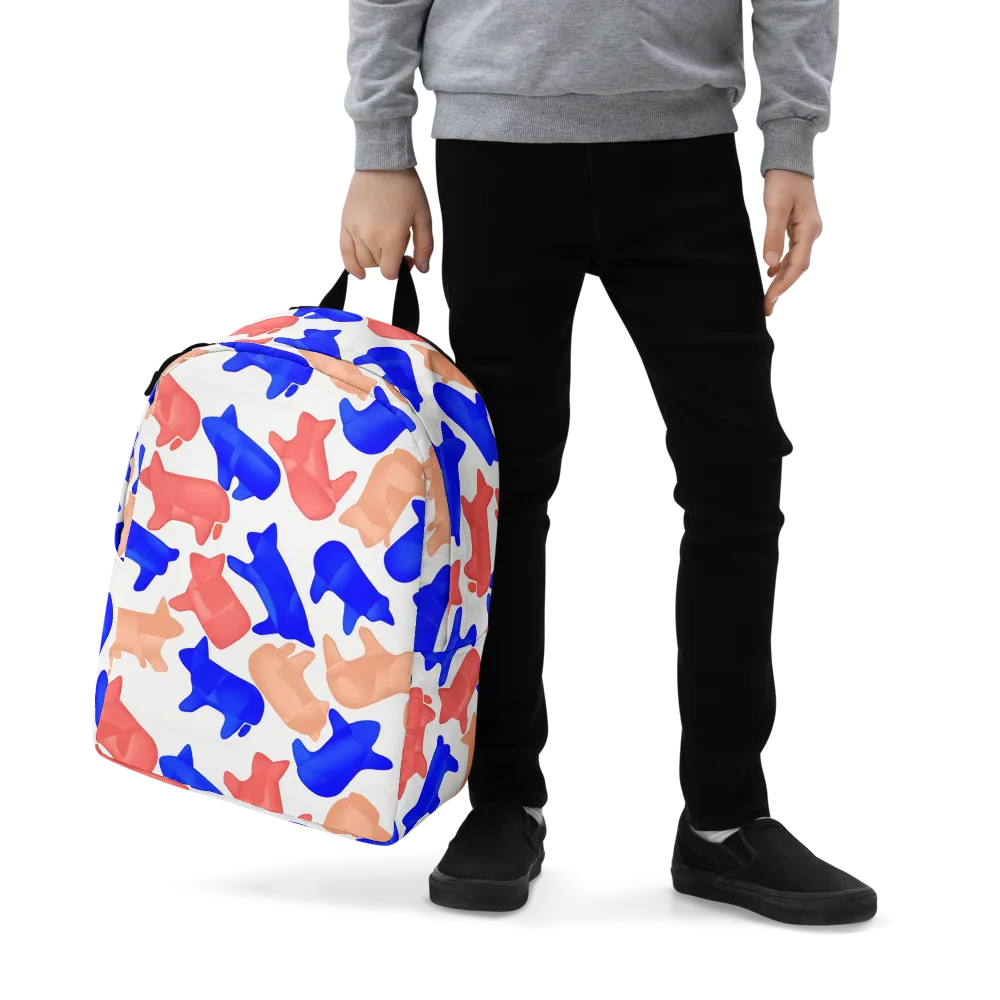 Pop Art Menagerie on Minimalist Backpack — Zoomed-in