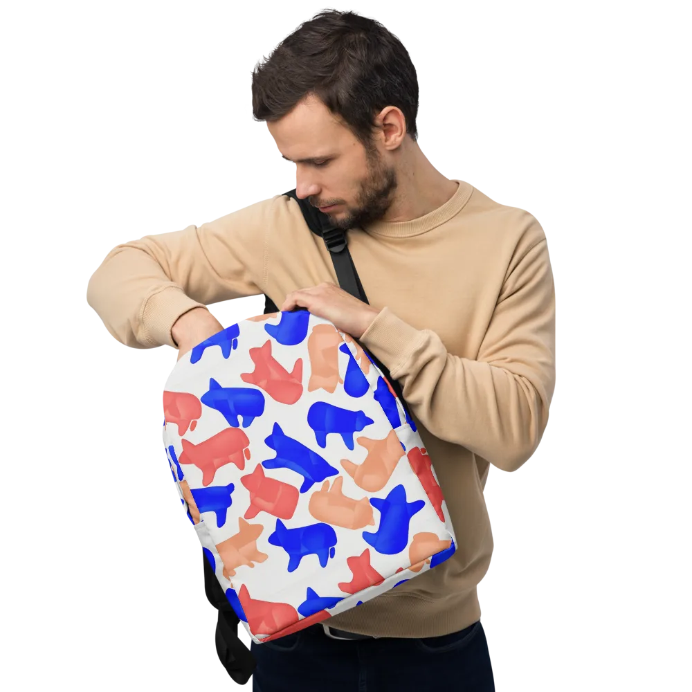 Pop Art Menagerie on Minimalist Backpack — Front