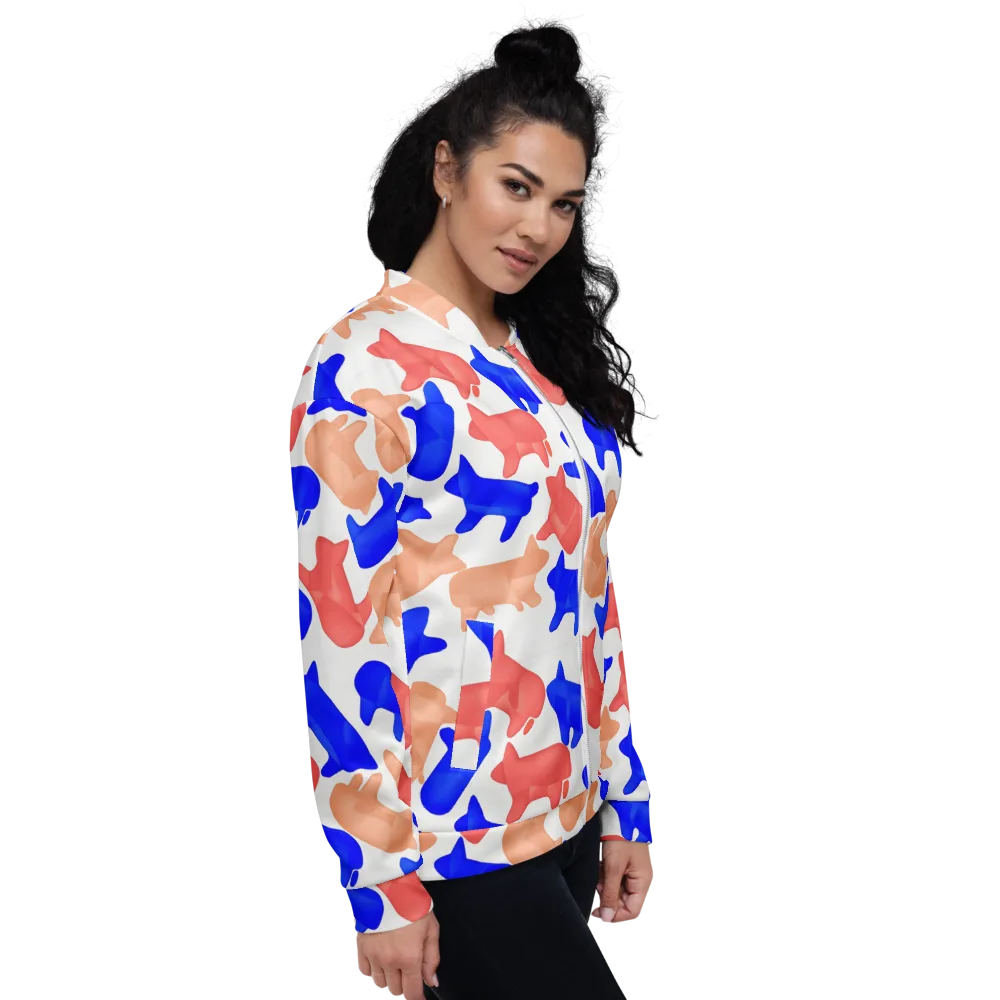 Pop Art Menagerie on Bomber Jacket — Right
