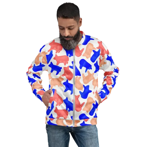 Pop Art Menagerie on a Bomber Jacket