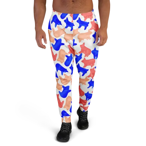 Pop Art Menagerie on a Men's Joggers