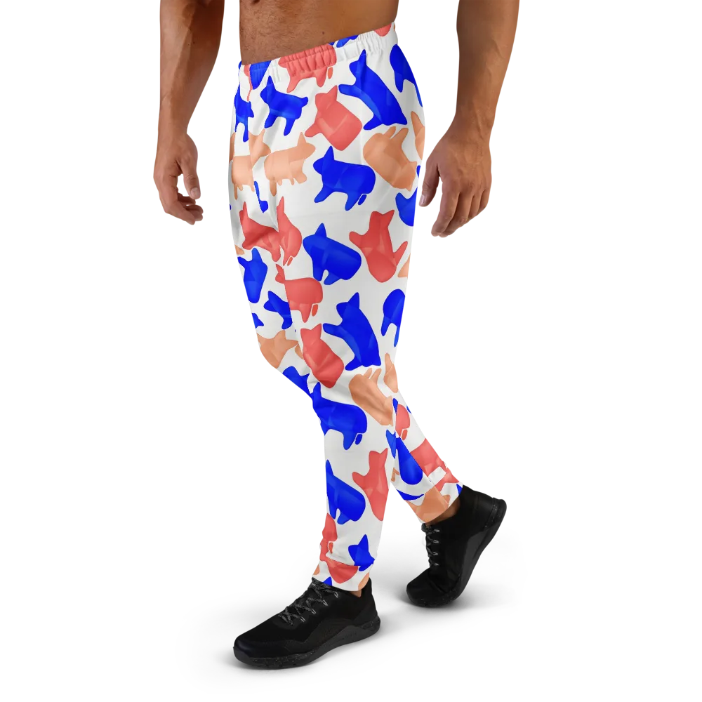 Pop Art Menagerie on Men's Joggers — Left