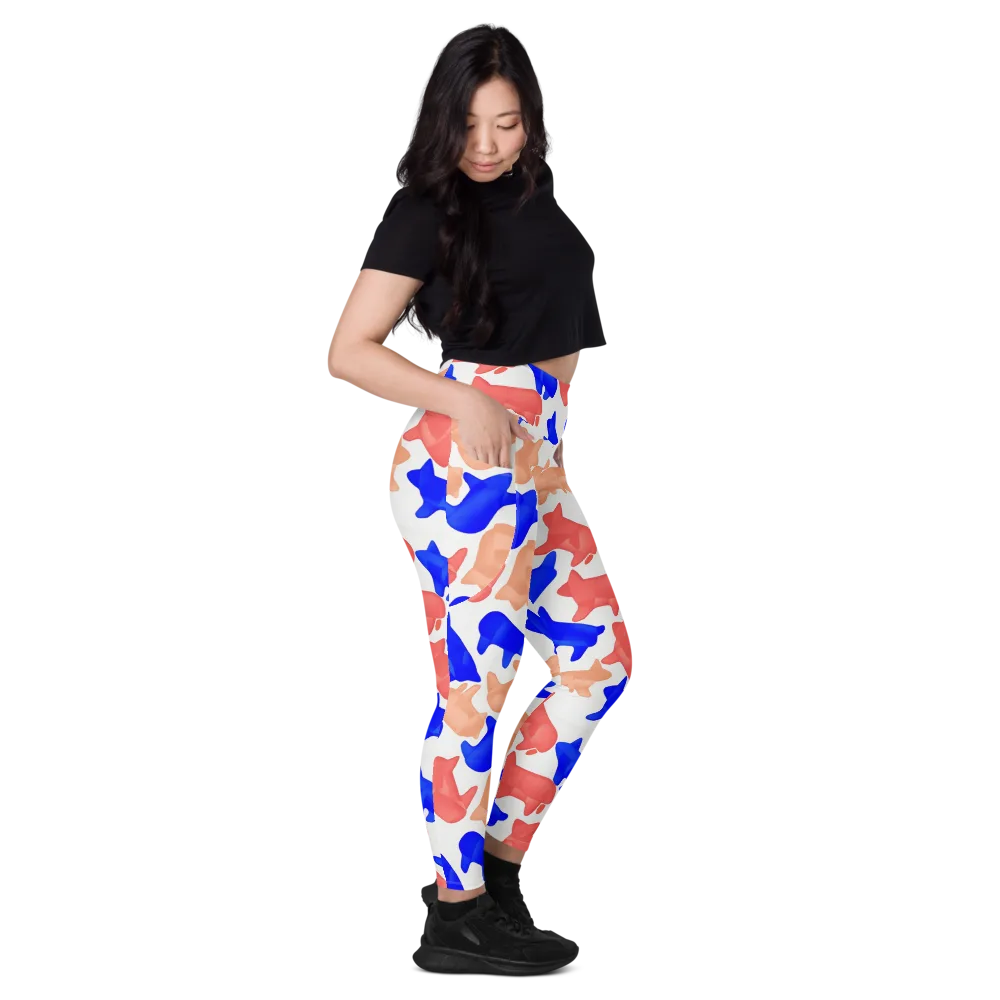Pop Art Menagerie on Leggings with Pockets — Right