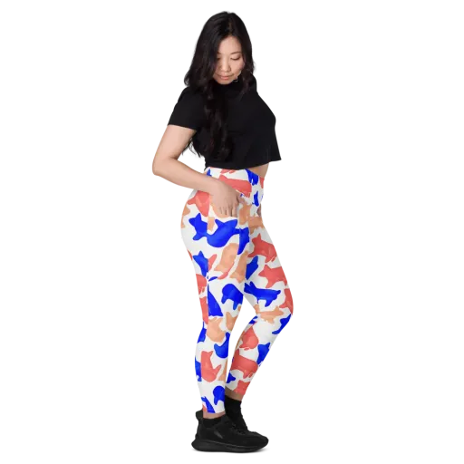 Pop Art Menagerie on a Leggings with Pockets