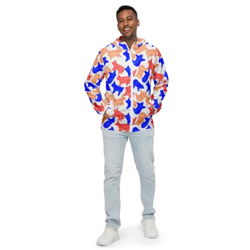Pop Art Menagerie on a Men's Windbreaker
