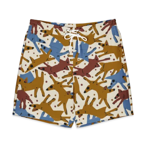 Fox Trot Field on a Men's Board Shorts