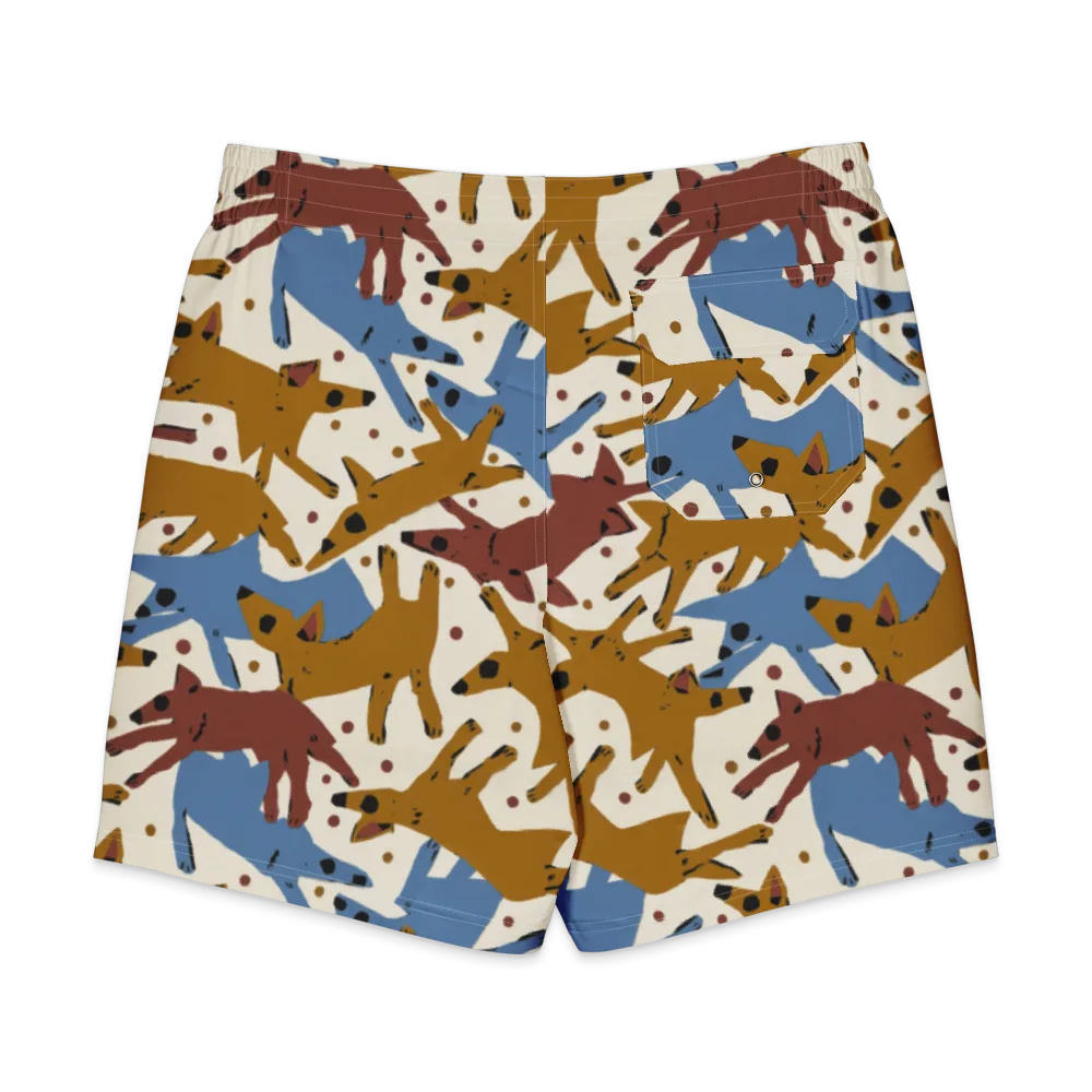 Fox Trot Field on Men's Board Shorts — Back