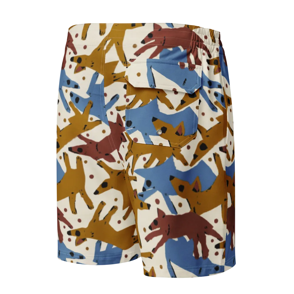 Fox Trot Field on Men's Board Shorts — Back