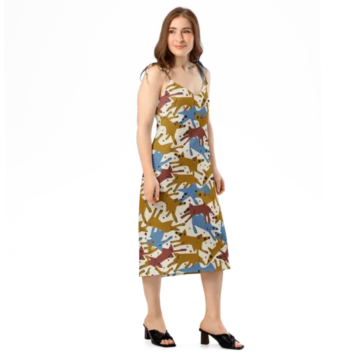Fox Trot Field on a Slip Dress