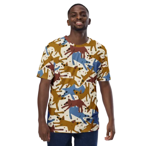 Fox Trot Field on a Men's Crew Neck T-Shirt