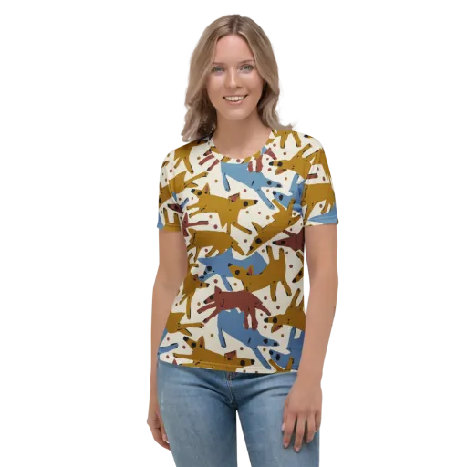 Fox Trot Field on a Women's Crew Neck T-Shirt