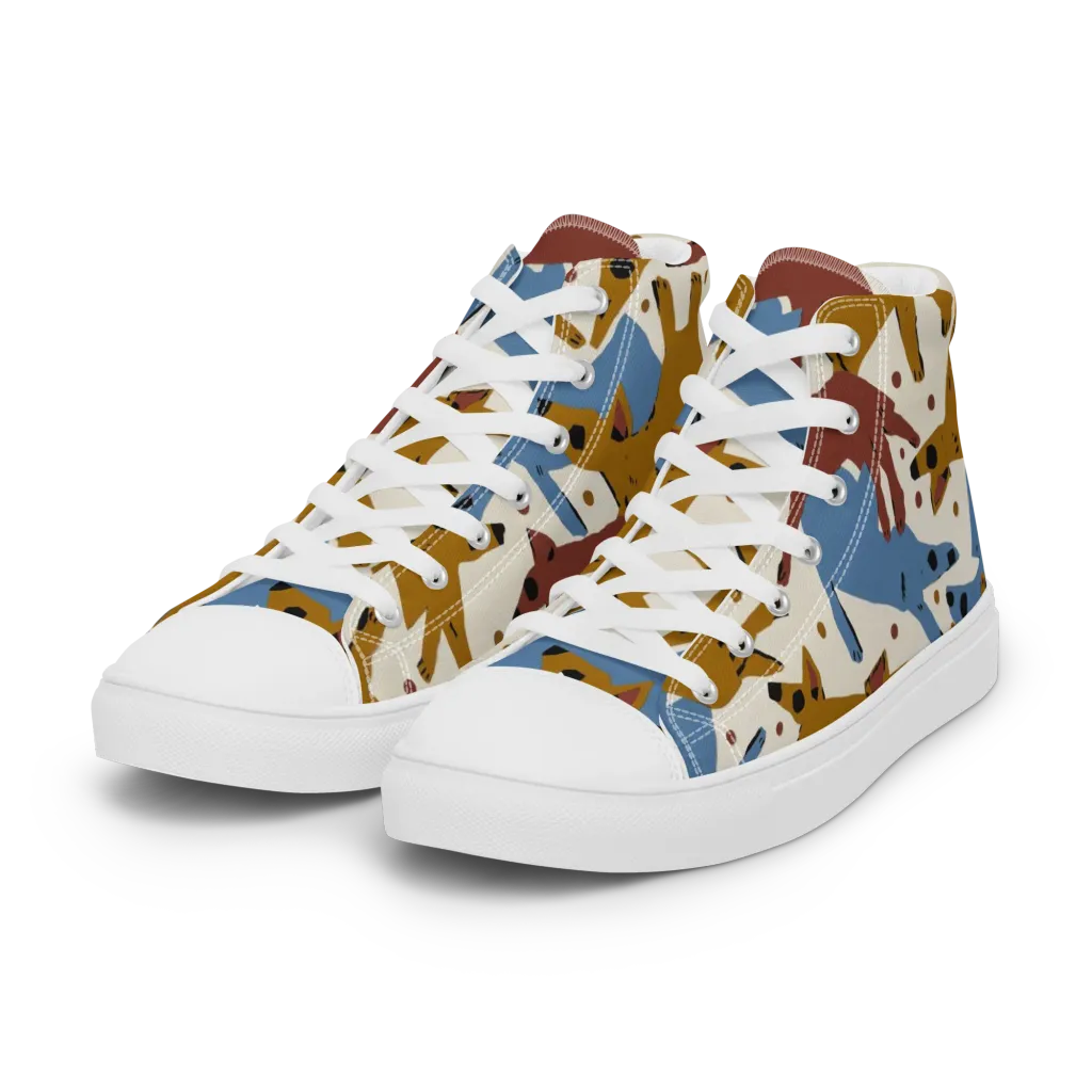 Fox Trot Field on Women's High Top Canvas Shoes — Left Front