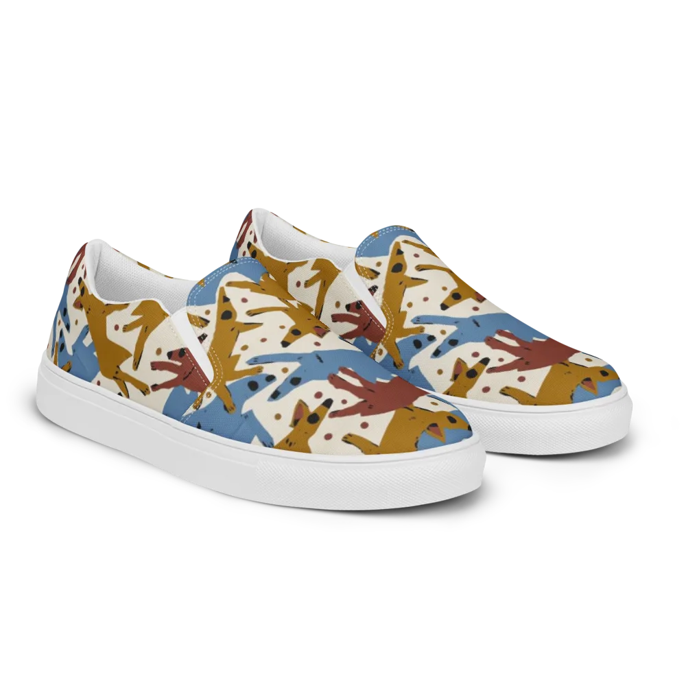 Fox Trot Field on Men's Slip-On Canvas Shoes — Right Front
