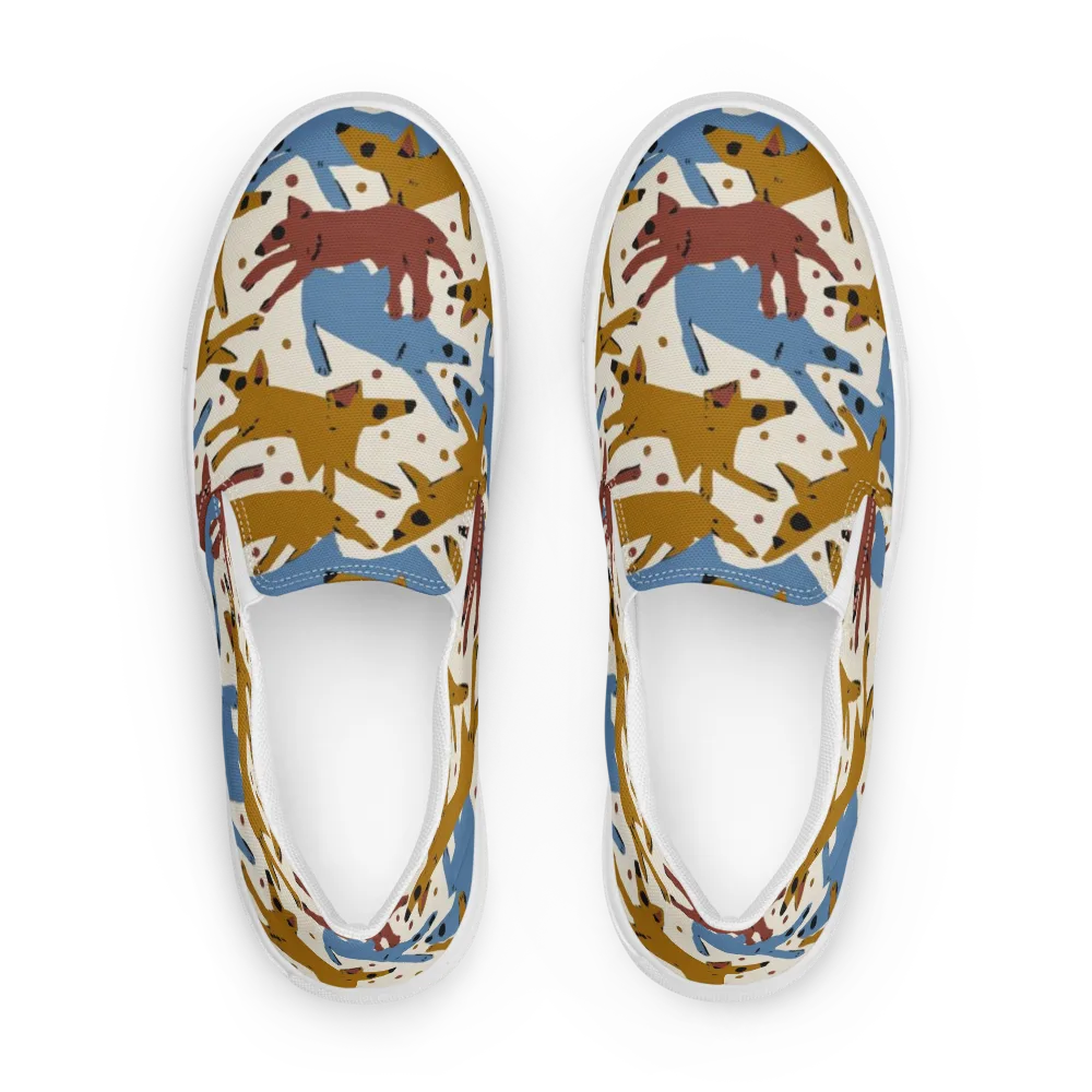 Fox Trot Field on Women's Slip-On Canvas Shoes — Front
