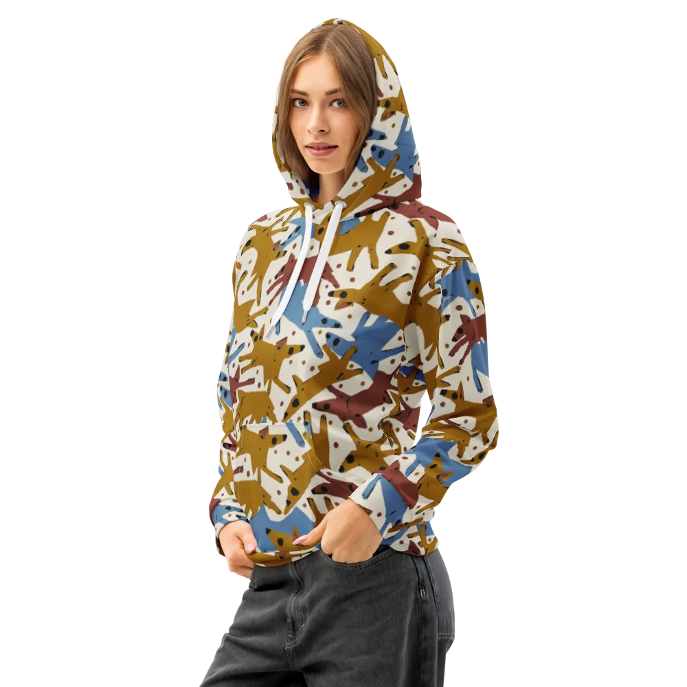 Fox Trot Field on Cotton Hoodie — Left Front