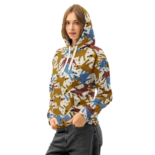 Fox Trot Field on a Cotton Hoodie