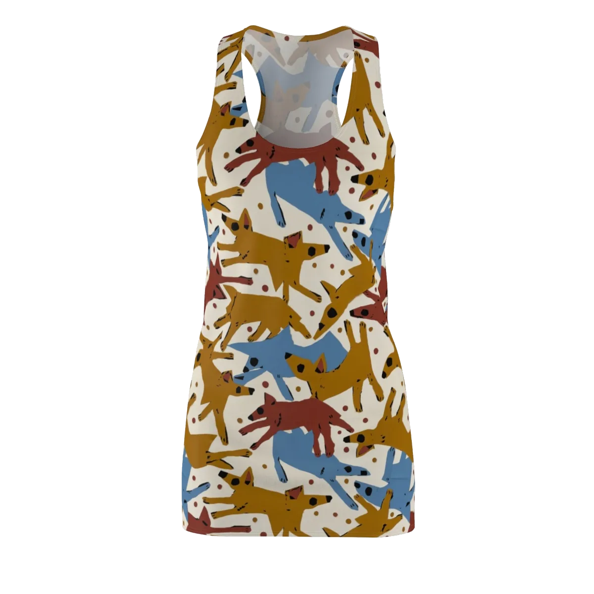 Fox Trot Field on Racerback Dress — Front