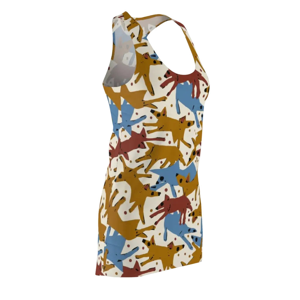 Fox Trot Field on Racerback Dress — Front Side