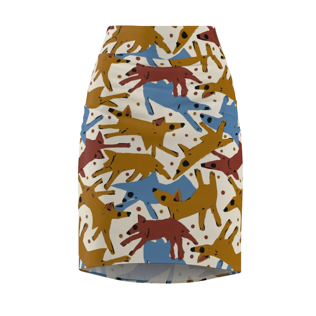 Fox Trot Field on Pencil Skirt — Front
