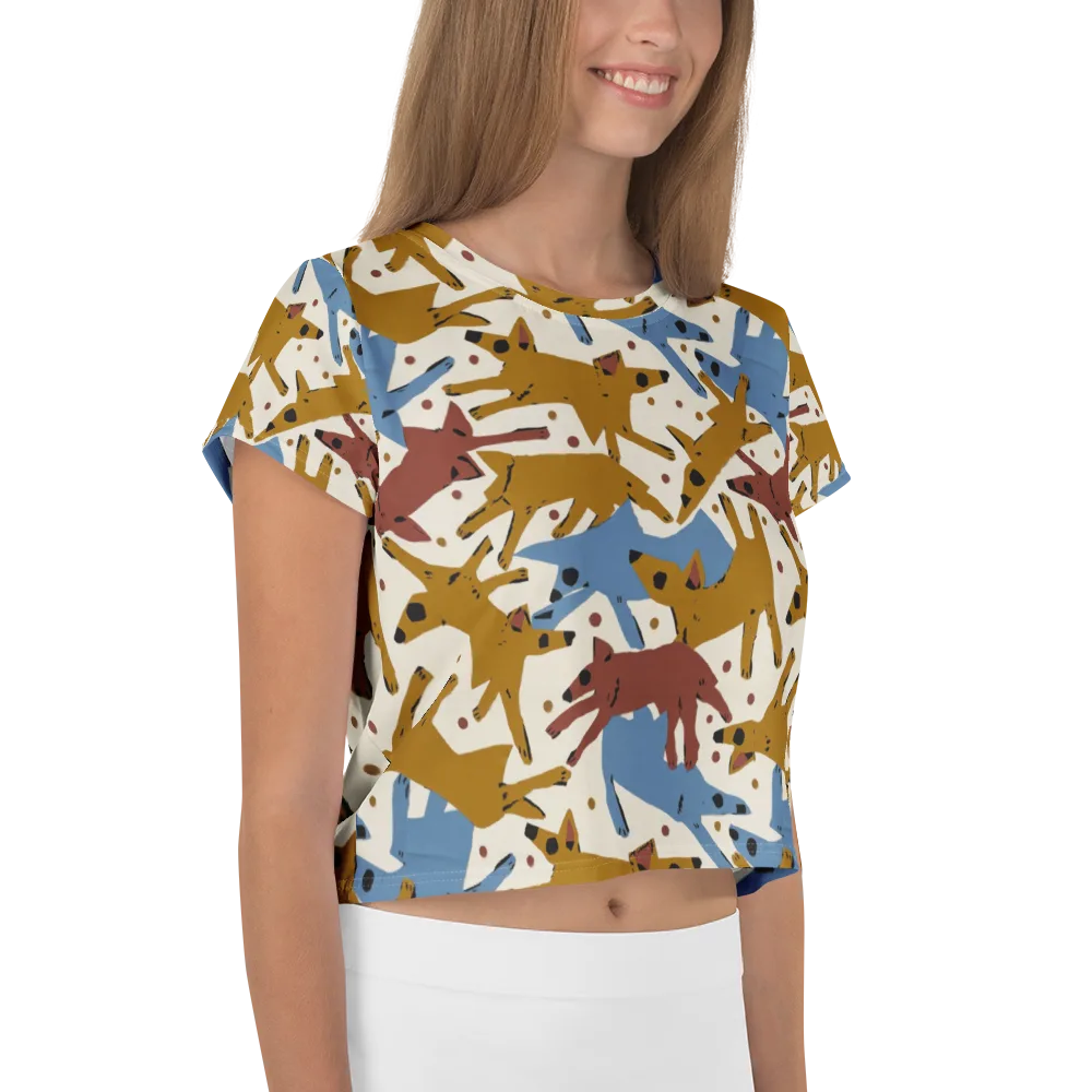 Fox Trot Field on Crop Tee — Right
