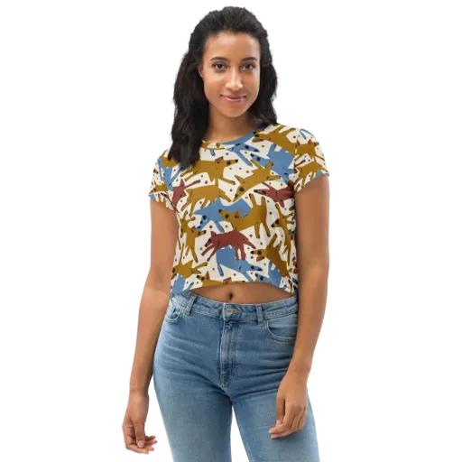 Fox Trot Field on a Crop Tee