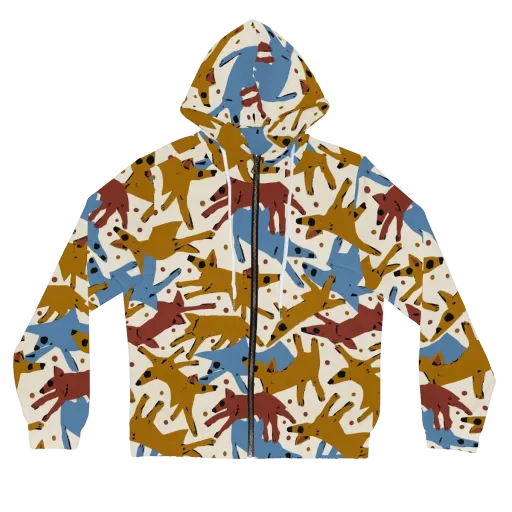 Fox Trot Field on a Women's Full-Zip Hoodie