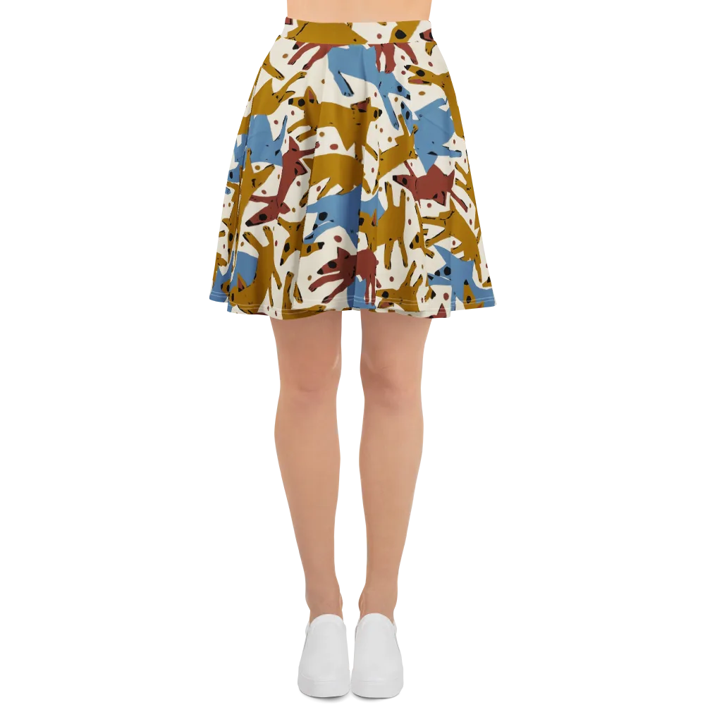 Fox Trot Field on Skater Skirt — Front
