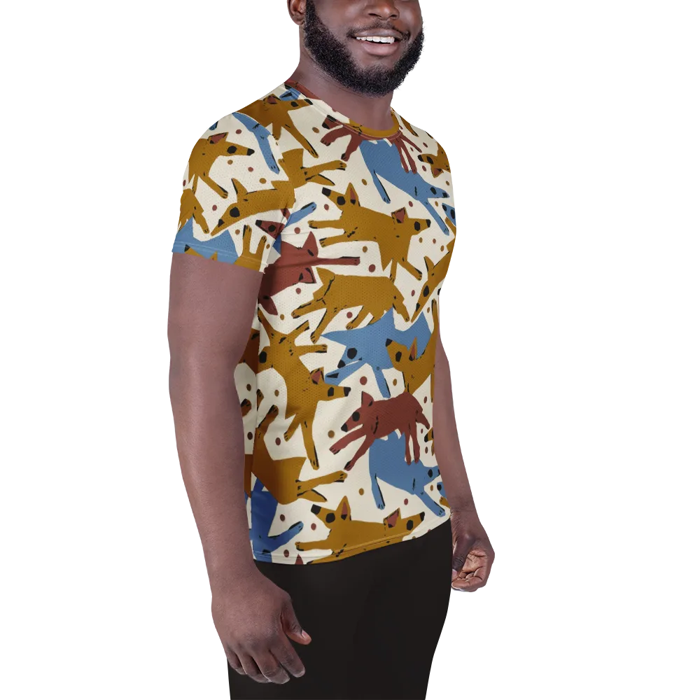 Fox Trot Field on Men's Athletic T-Shirt — Right