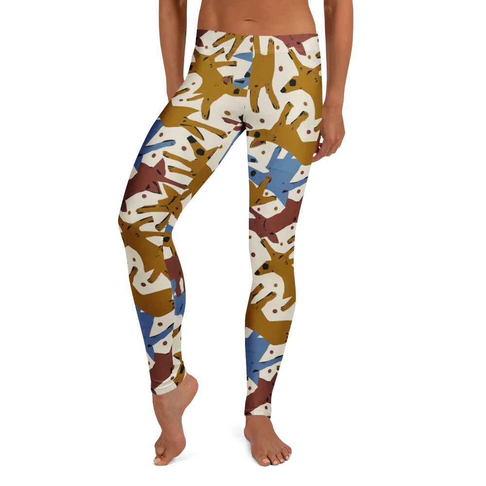 Fox Trot Field on Leggings — Front