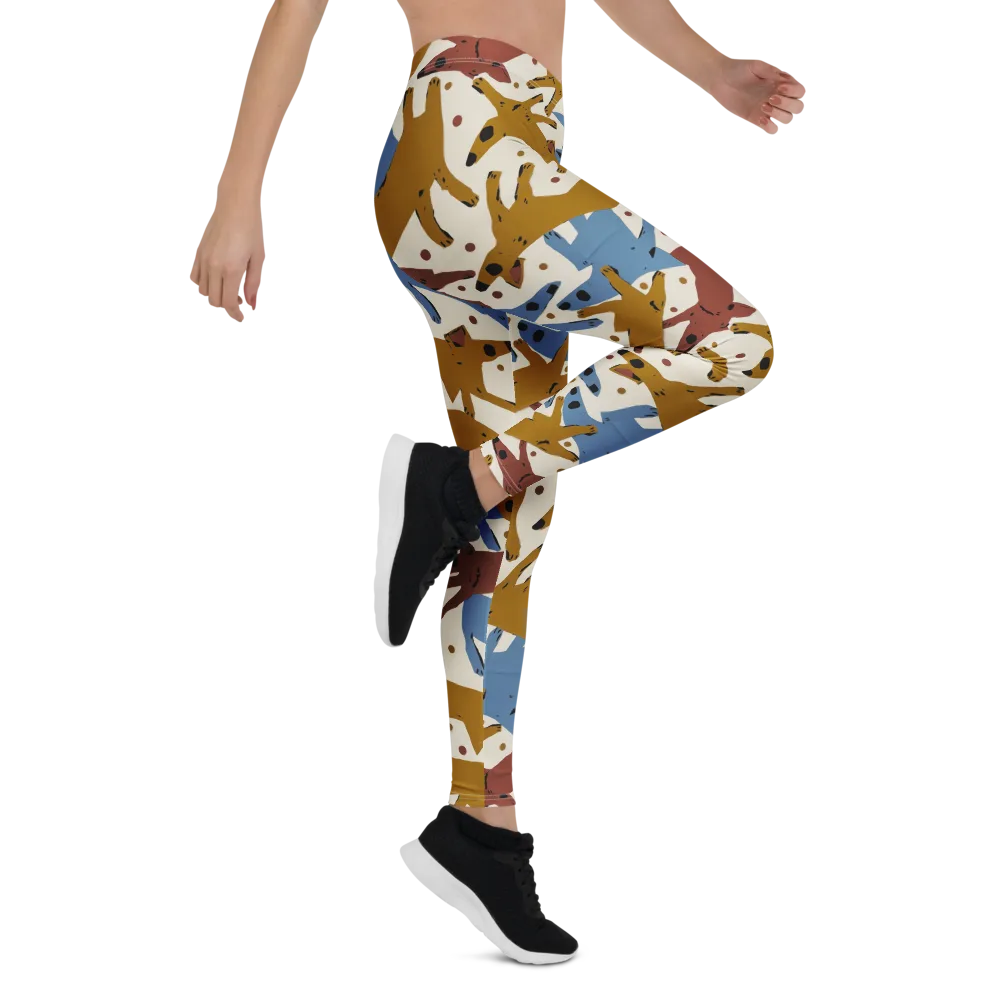 Fox Trot Field on Leggings — Right
