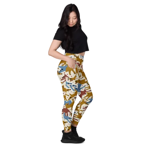 Fox Trot Field on a Leggings with Pockets