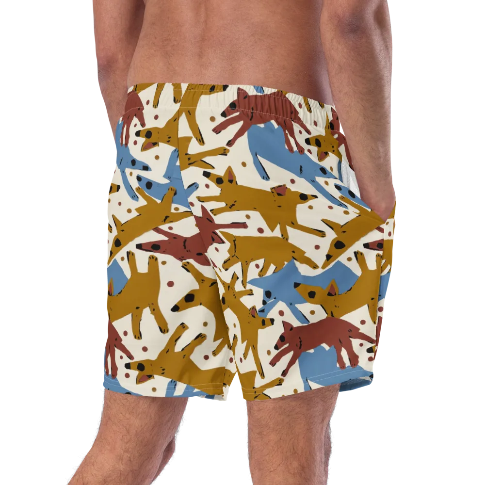 Fox Trot Field on Swim Trunks — Right Back