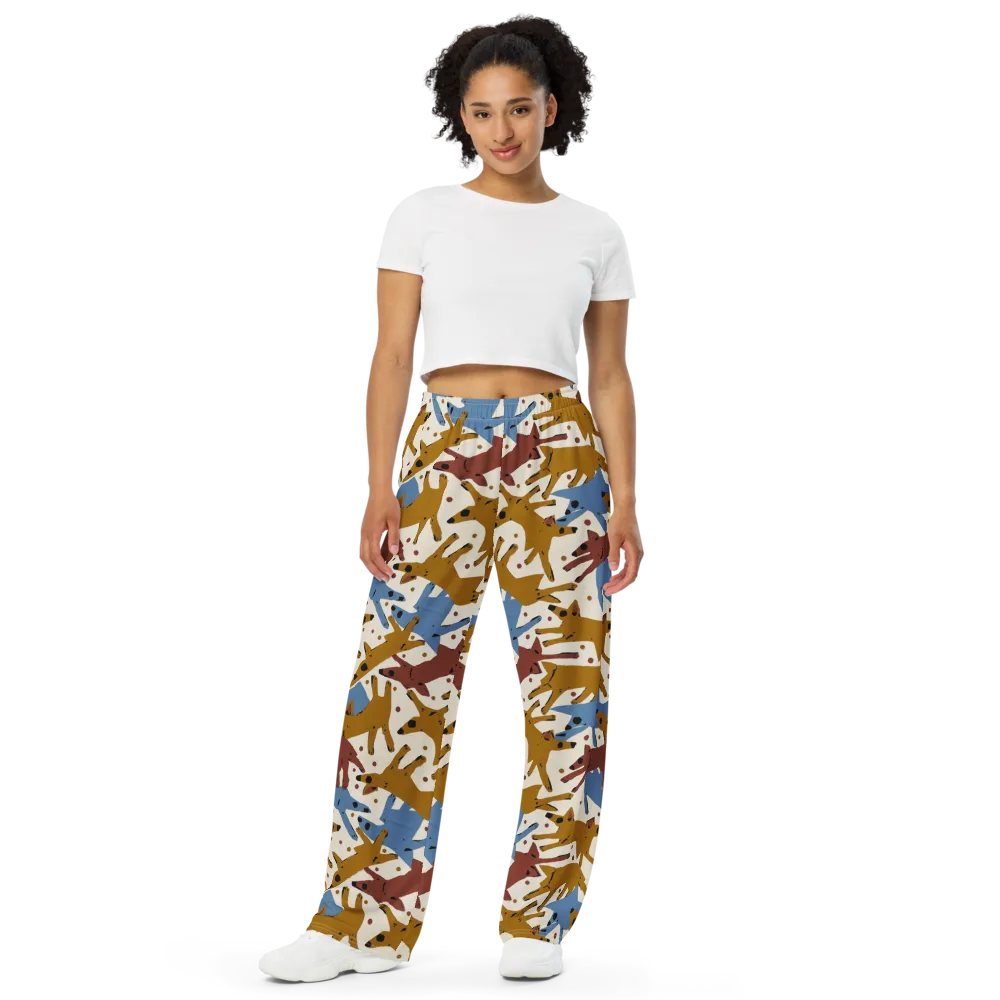 Fox Trot Field on Wide-Leg Pants — Front