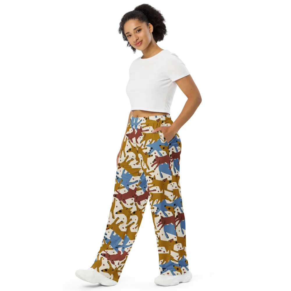 Fox Trot Field on Wide-Leg Pants — Left Front