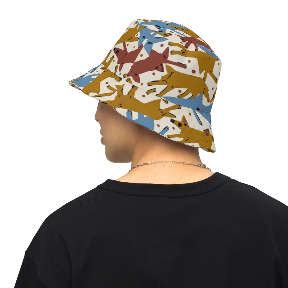 Fox Trot Field on Reversible Bucket Hat — Back Inside