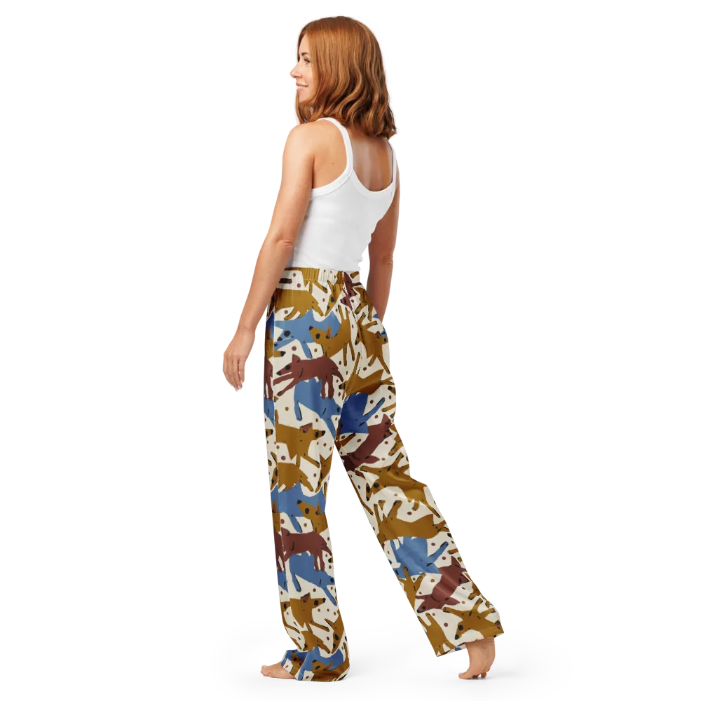 Fox Trot Field on Women's Pajama Pants — Back
