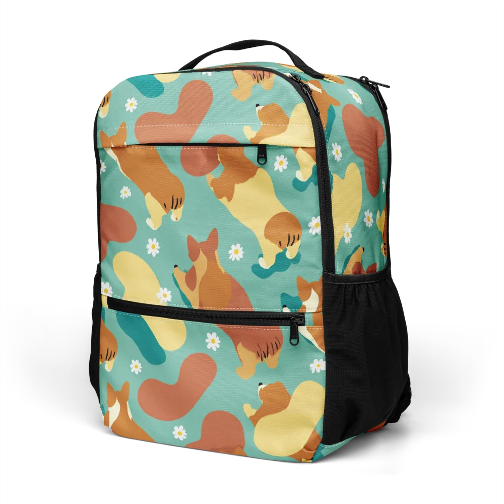 Daisy Dachshund on Utility Backpack — Left Front