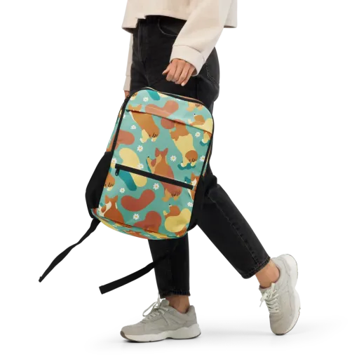 Daisy Dachshund on a Utility Backpack