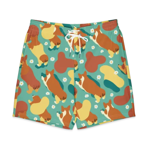 Daisy Dachshund on a Men's Board Shorts