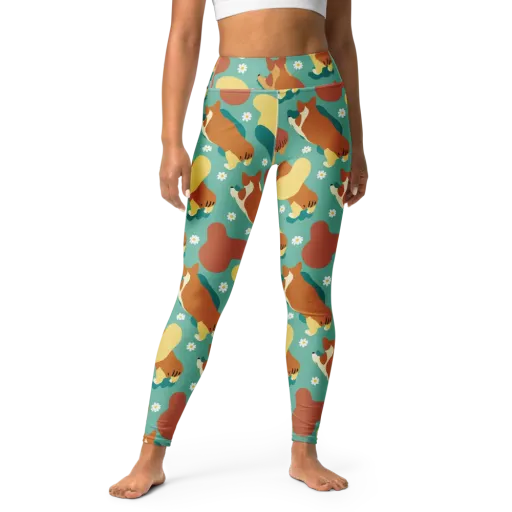 Daisy Dachshund on a Yoga Leggings