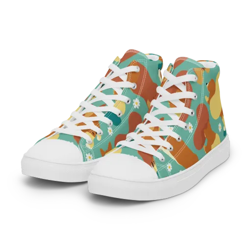 Daisy Dachshund on a Women's High Top Canvas Shoes