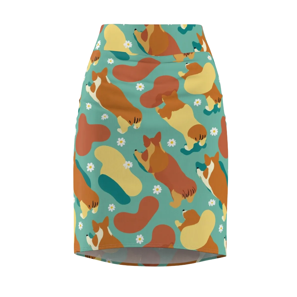 Daisy Dachshund on Pencil Skirt — Front