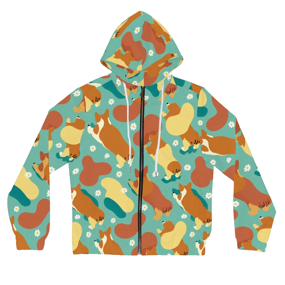 Daisy Dachshund on Women's Full-Zip Hoodie — Front