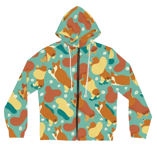 Daisy Dachshund on a Women's Full-Zip Hoodie