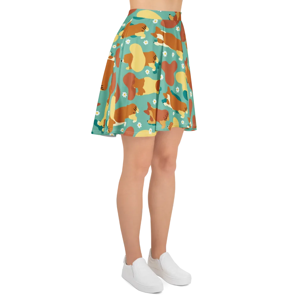 Daisy Dachshund on Skater Skirt — Right