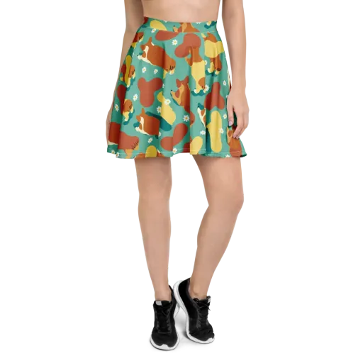 Daisy Dachshund on a Skater Skirt